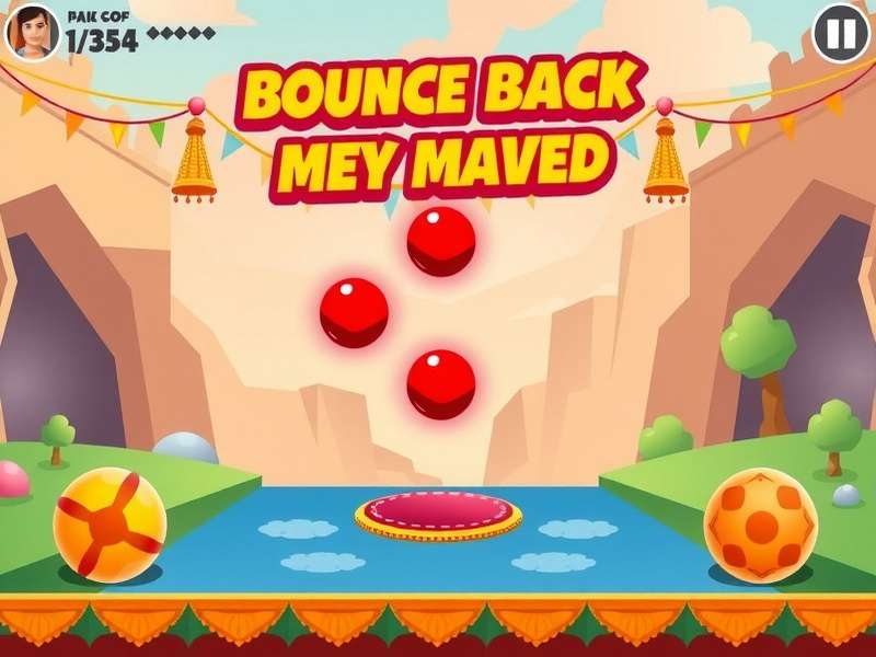 Bounce Back Maven gameplay screenshot showing bouncing mechanics